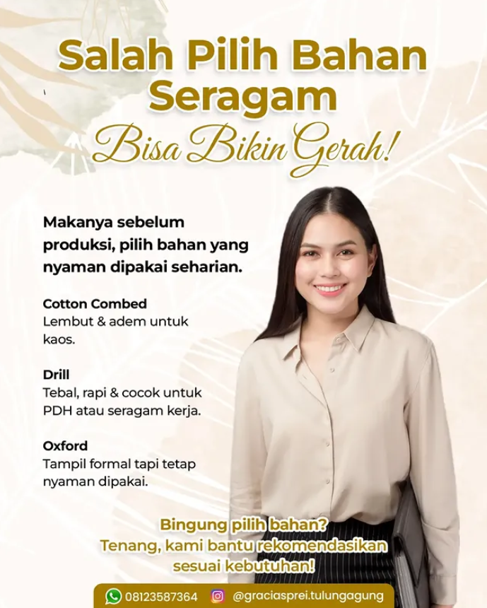 <p>Bahan seragam itu kelihatannya sepele&hellip; s